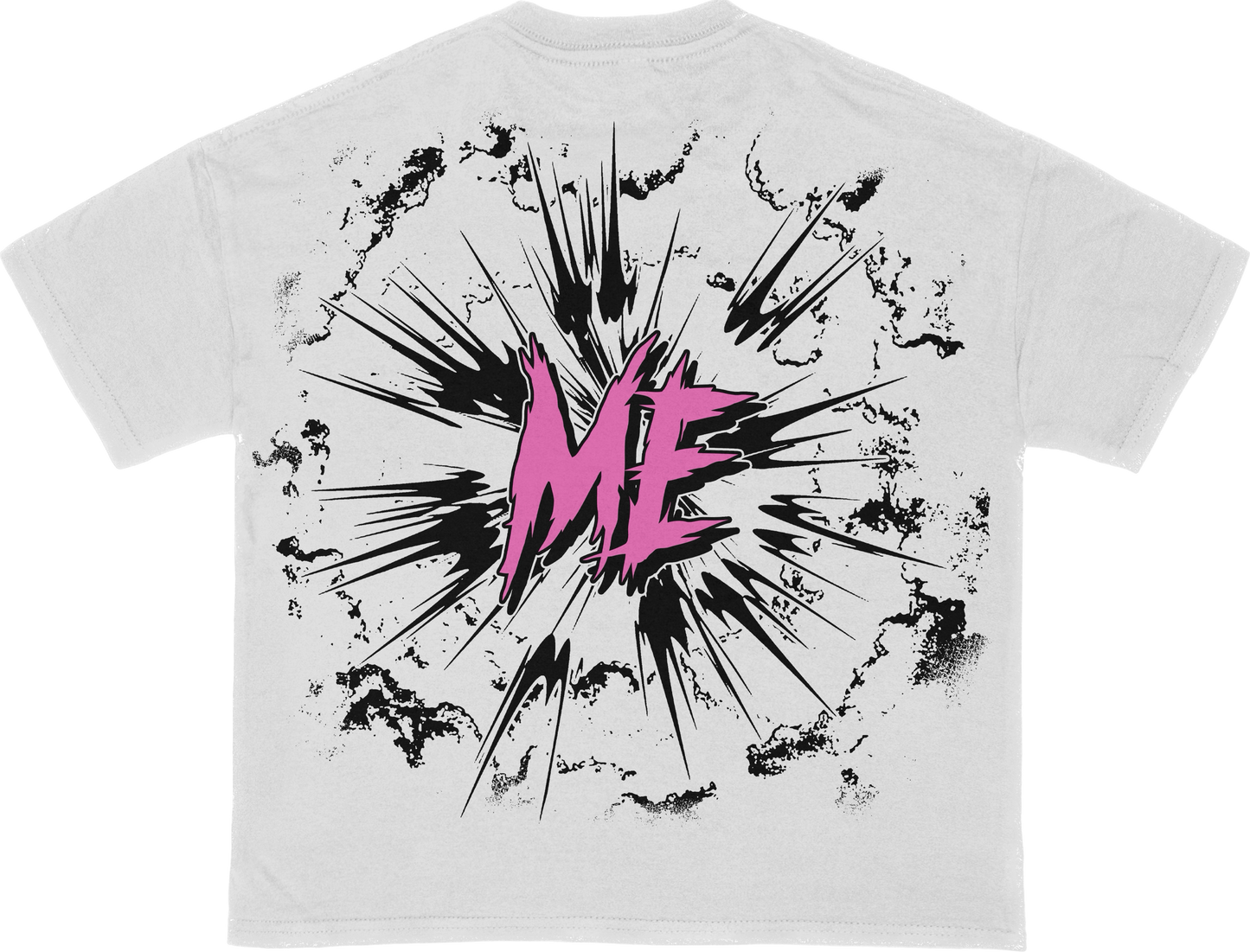 “Mental Emotions” Oversized Cropped Tee Pink